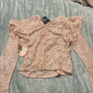 Forever 21 Blush Lace Blouse
